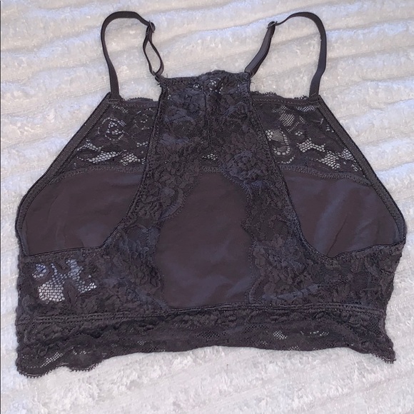 Lacey Grey High-Neck Bralette - Picture 4 of 8